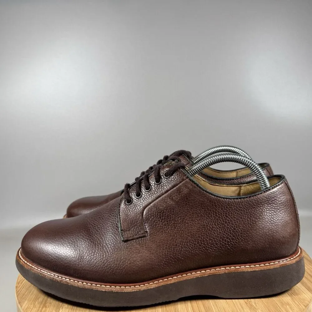 S Samuel Hubbard ’Highlander’ Mens 8.5 W‎ Brown Pebble Grain Leather Dress Shoes